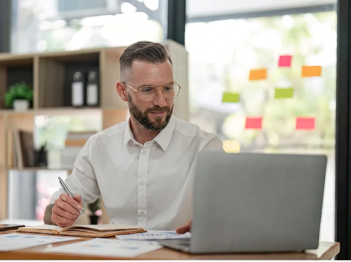 Investor Reviewing Ttgi Investor Relations Information On A Laptop