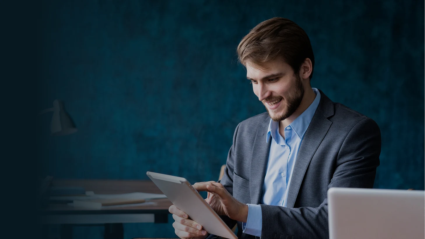 Professional Contacting Ttgi On A Tablet For Investor And Partner Enquiries